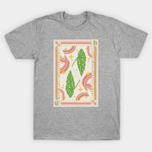 Begonia Maculata Polka Dot Plant Illustration with Playing Card Design for Plant Mom Plant Daddy T-Shirt